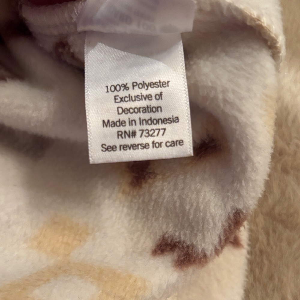 Sonoma Cream and Brown Patterned Fleece Pullover - Picture 7 of 7